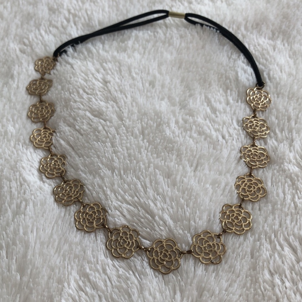 Gold Flower Headband